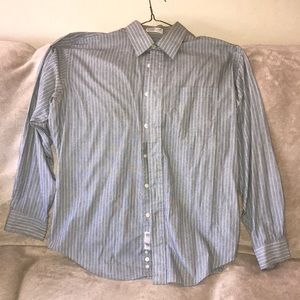 Windridge Mervyns 16.5 - 34/35 grey with white stripes button down